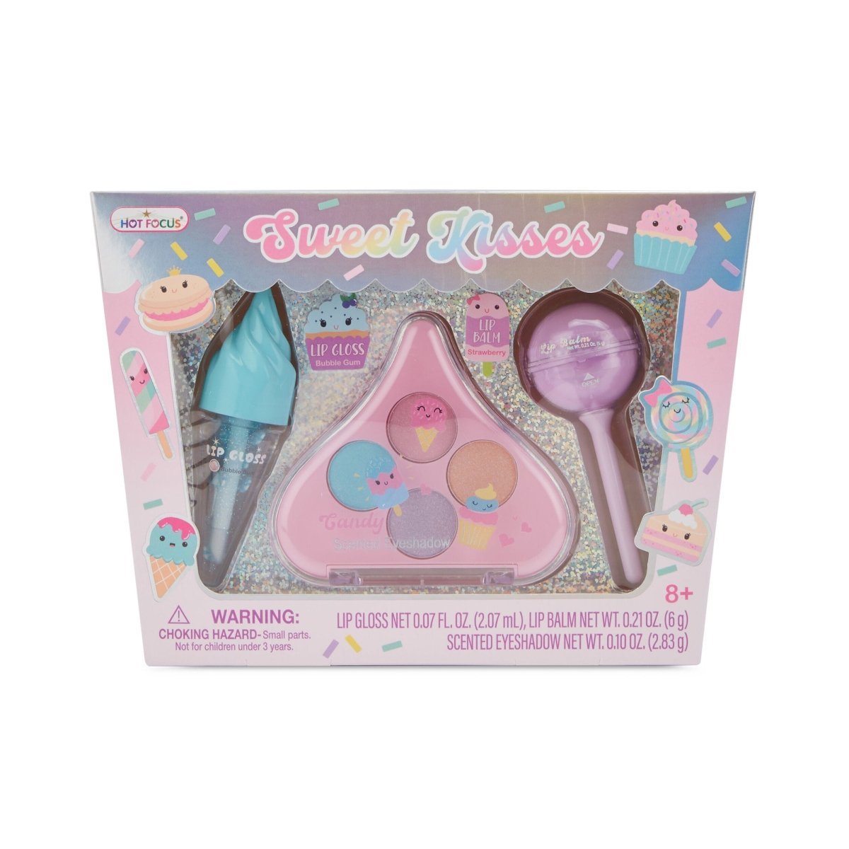Hot Focus Toys & Games Sweet Kisses Lip Gloss, 3 Count 842817078489