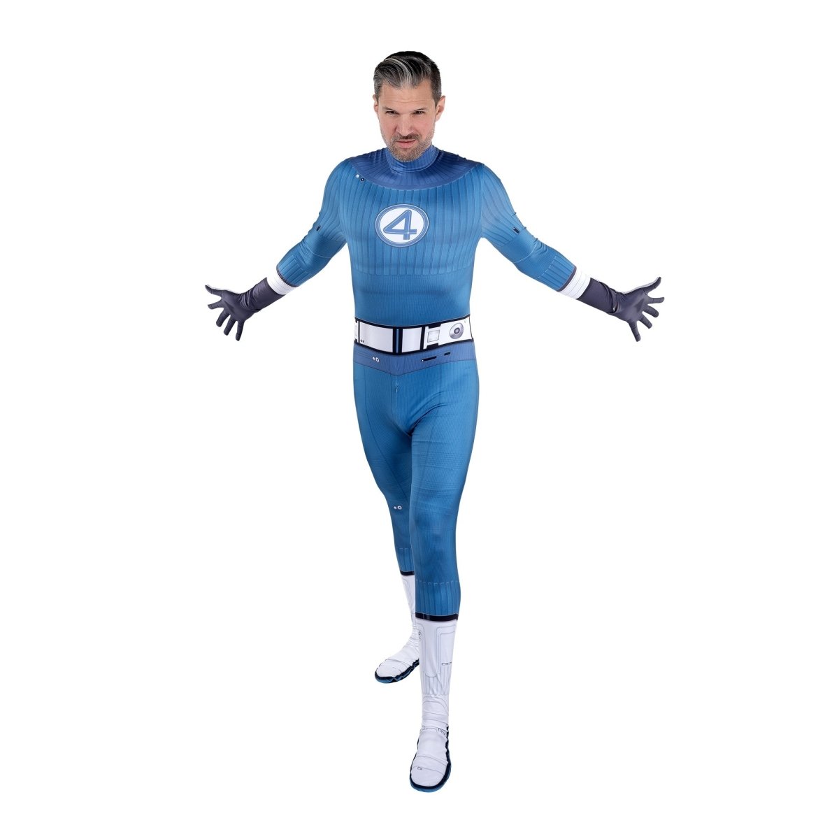 JAZWARES Costumes Mr. Fantastic Zentai Costume for Adults, Marvel, Jumpsuit