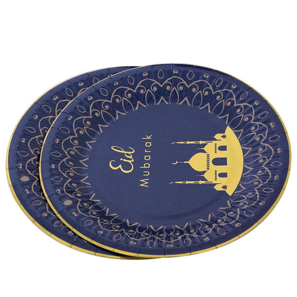 JIATAO INDUSTRY (SHANGHAI) CO,. Limited Eid Eid Celebration Small Round Dessert Paper Plates, 7 Inches, 8 Count 810120718231