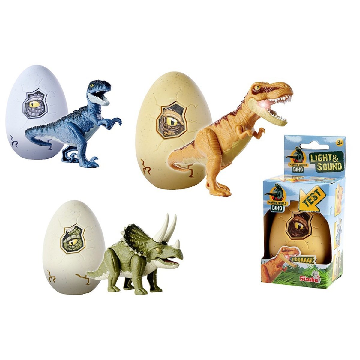 JOUET K.I.D. INC. Toys & Games Dino Egg Light and Sound Dinosaur, Assortment, 1 Count 24006592007656