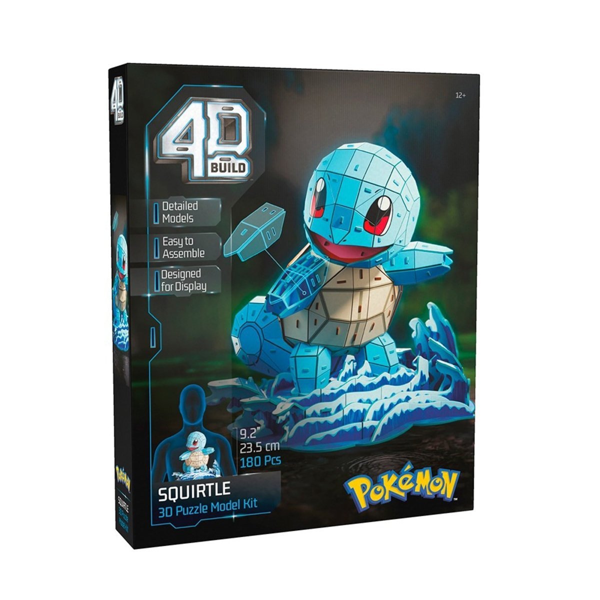 JOUET K.I.D. INC. Toys & Games Pokémon Squirtle 4D Build, 9.2 Inches, 1 Count 681147098169