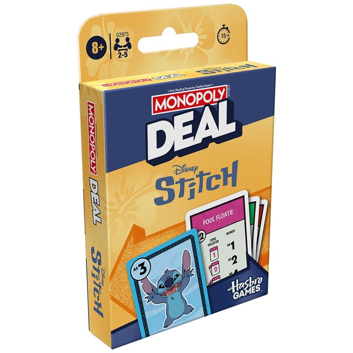 JOUET K.I.D. INC. Toys & Games Stitch Monopoly Deal Game, Disney, 1 Count 195166307640