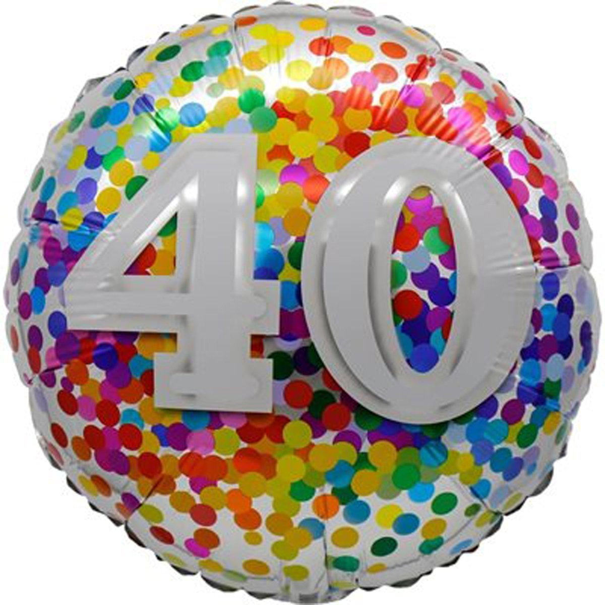 LE GROUPE BLC INTL INC Balloons Confetti 40th Birthday Foil Balloon, 18 Inches, 1 Count 872433808139