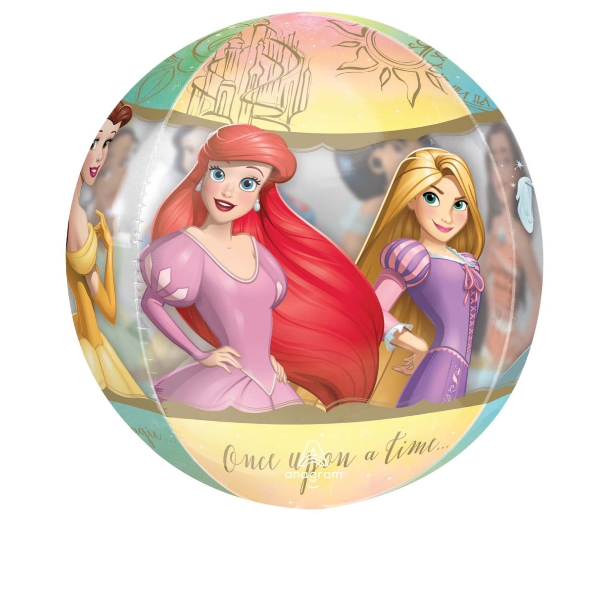 LE GROUPE BLC INTL INC Balloons Disney Princess Birthday Orbz Balloon, 15 Inches, 1 Count 026635474344
