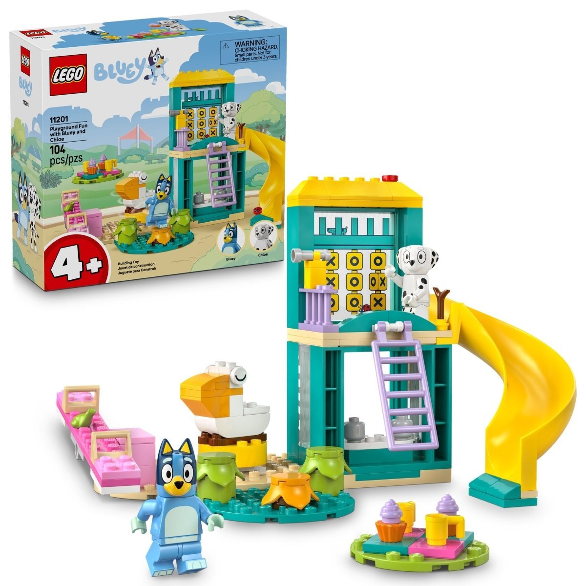 LEGO Toys & Games LEGO Duplo Playground Fun with Bluey and Chloe, 11201, Ages 4+, 104 Pieces 673419404051