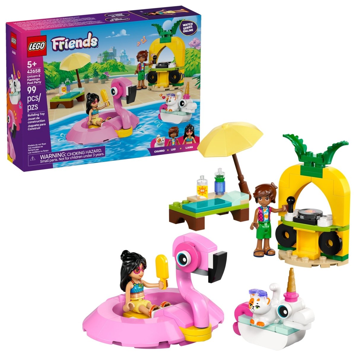 LEGO Toys & Games LEGO Friends Unicorn & Flamingo Pool Party, 42658, Ages 5+, 99 Pieces 673419404549