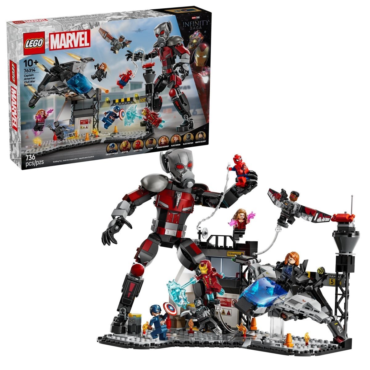 LEGO Toys & Games LEGO Marvel Captain America: Civil War Action Battle, 76314, Ages 10+, 736 Pieces 673419406345