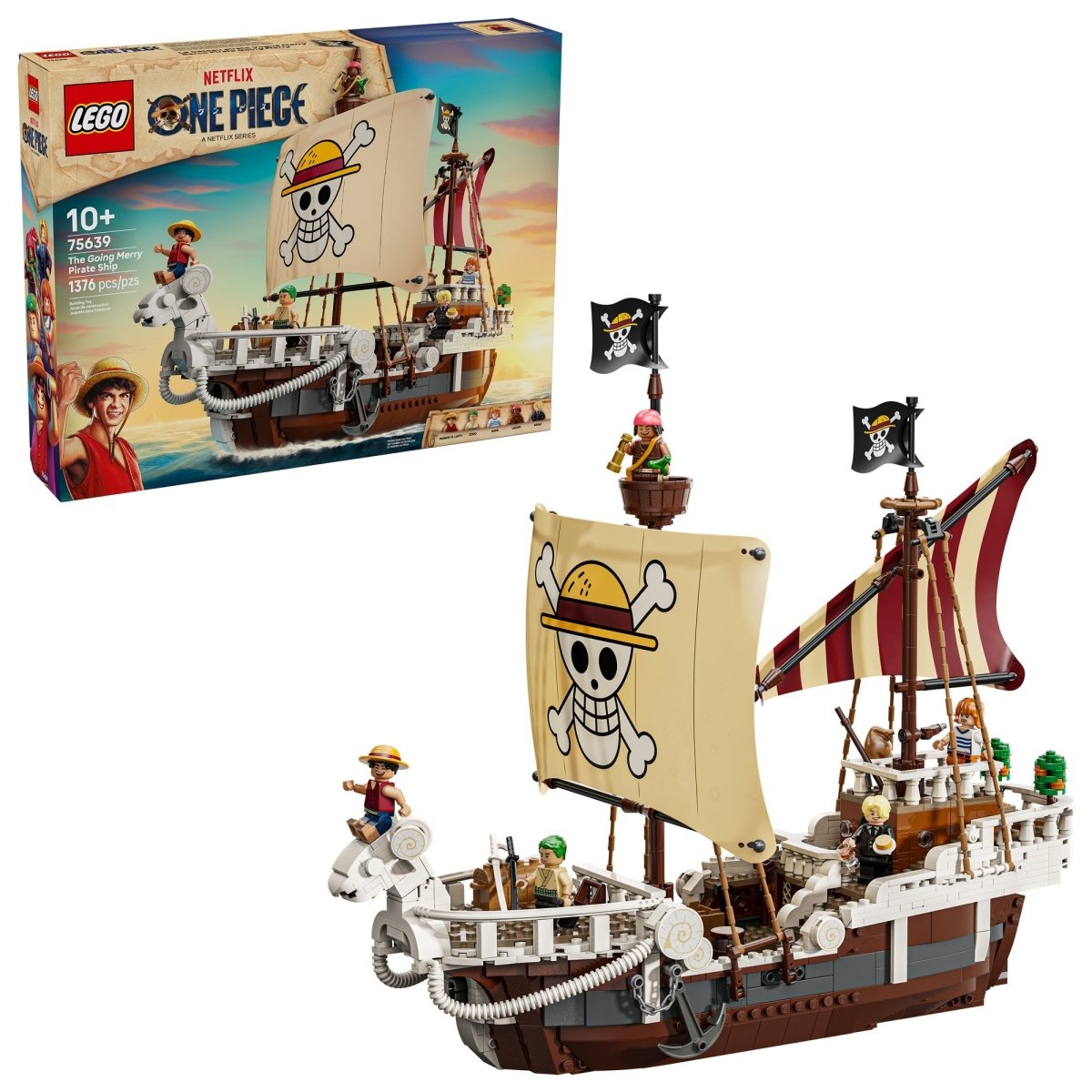 LEGO Toys & Games LEGO One Piece The Going Merry Pirate Ship, 75639, Ages 10+, 1376 Pieces 673419406499