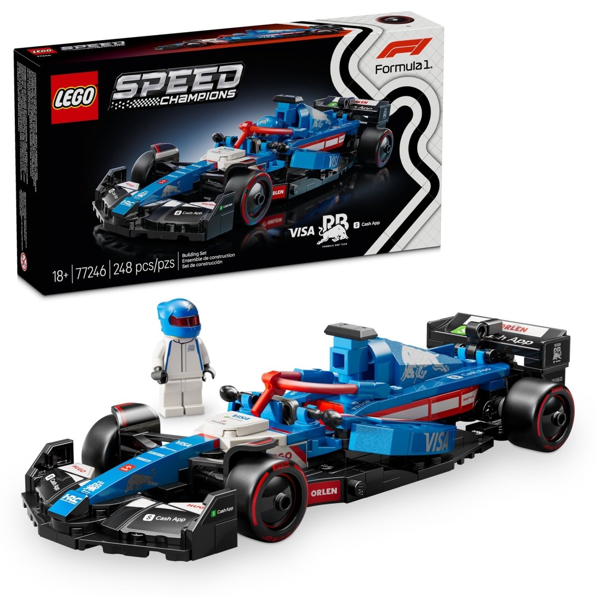 LEGO Toys & Games LEGO Speed Champions Visa Cash App RB VCARB 01 F1 Race Car, 77246, Ages 18+, 248 Pieces 673419405317