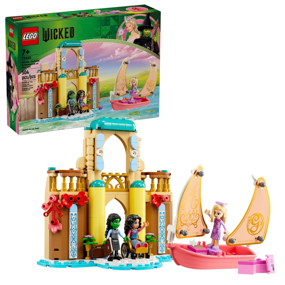 LEGO Toys & Games LEGO Wicked Glinda, Elphaba & Nessarose at Shiz University, 75681, Ages 7+, 304 Pieces 673419401463