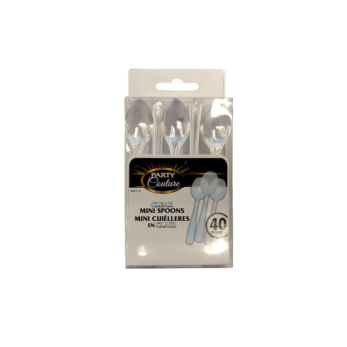 MADISON IMPORTS Disposable-Plasticware Clear Premium Quality Mini Spoons, 50 Count 775310472129