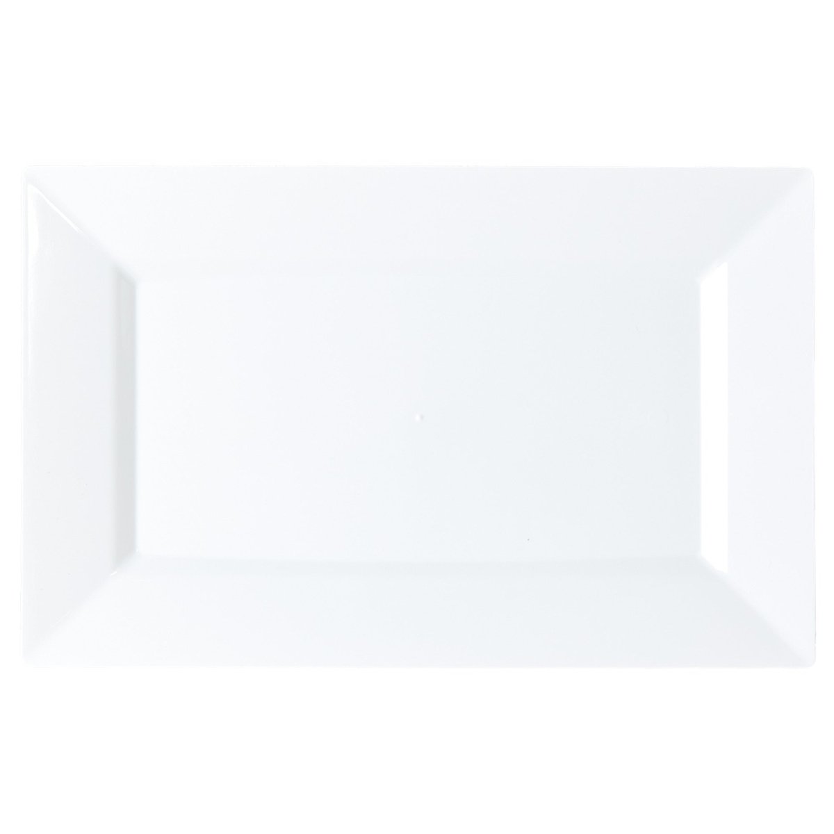 MADISON IMPORTS Disposable-Plasticware White Premium Quality Large Rectangular Plates, 11.5 Inches, 10 Count 775310474345