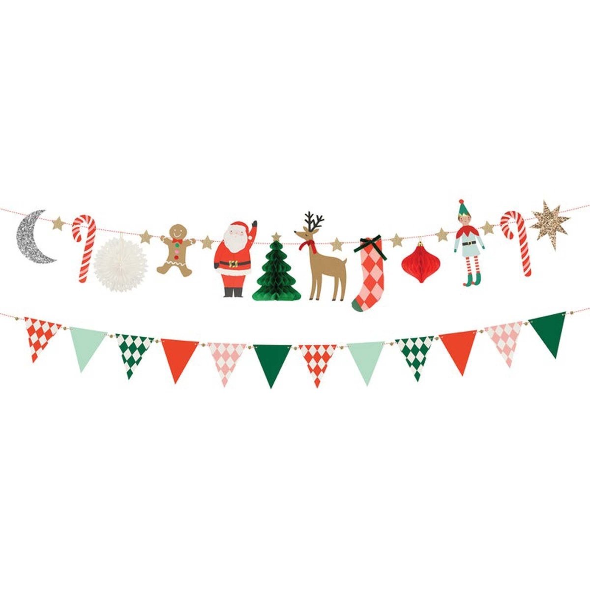 MERI MERI Christmas Jolly Christmas Garlands, 2 Count 636997282817