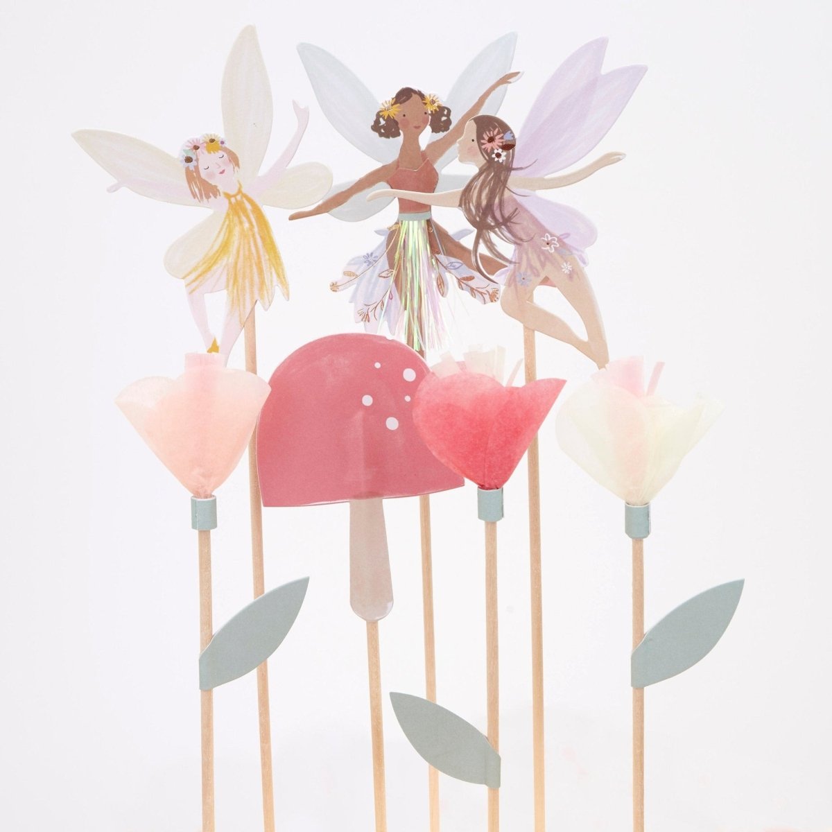 Meri Meri Everyday Entertaining Fairy Cake Toppers, 7 Count