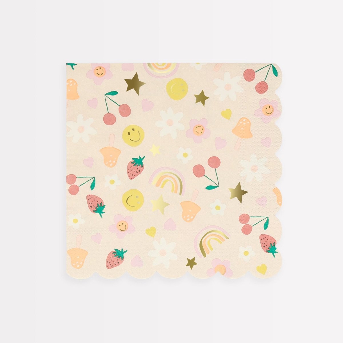 Meri Meri Everyday Entertaining Fun Icons Large Lunch Napkins, 16 Count