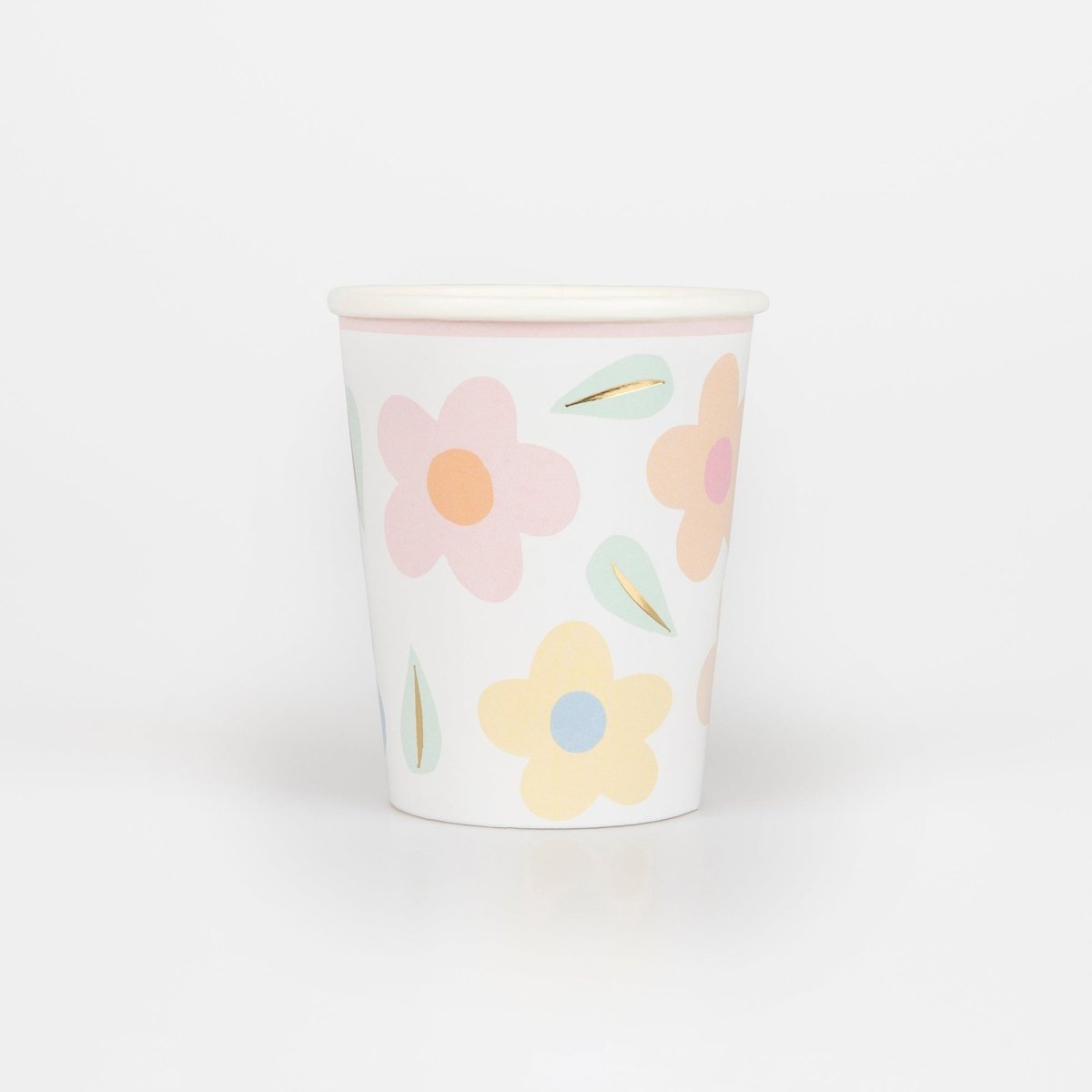 Meri Meri Everyday Entertaining Happy Flowers Party Paper Cups, 9 Oz, 8 Count
