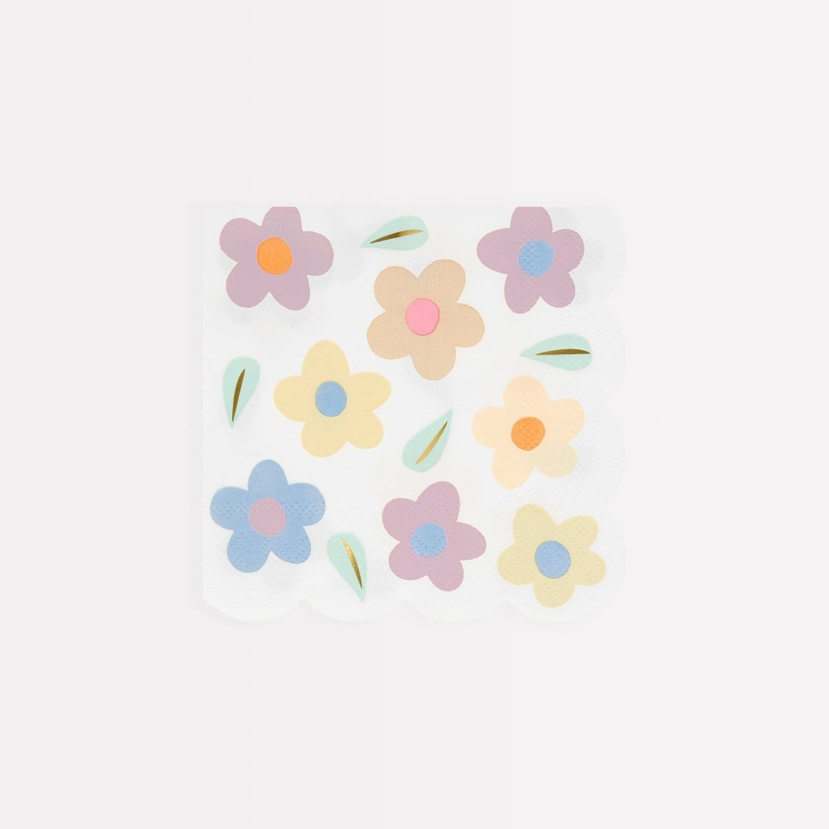 Meri Meri Everyday Entertaining Happy Flowers Small Beverage Napkins, 16 Count 636997285658