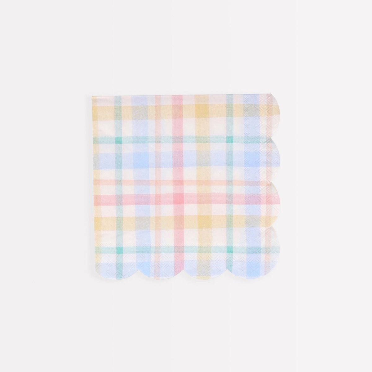 Meri Meri Everyday Entertaining Spring Plaid Small Beverage Napkins, 16 Count 636997284781
