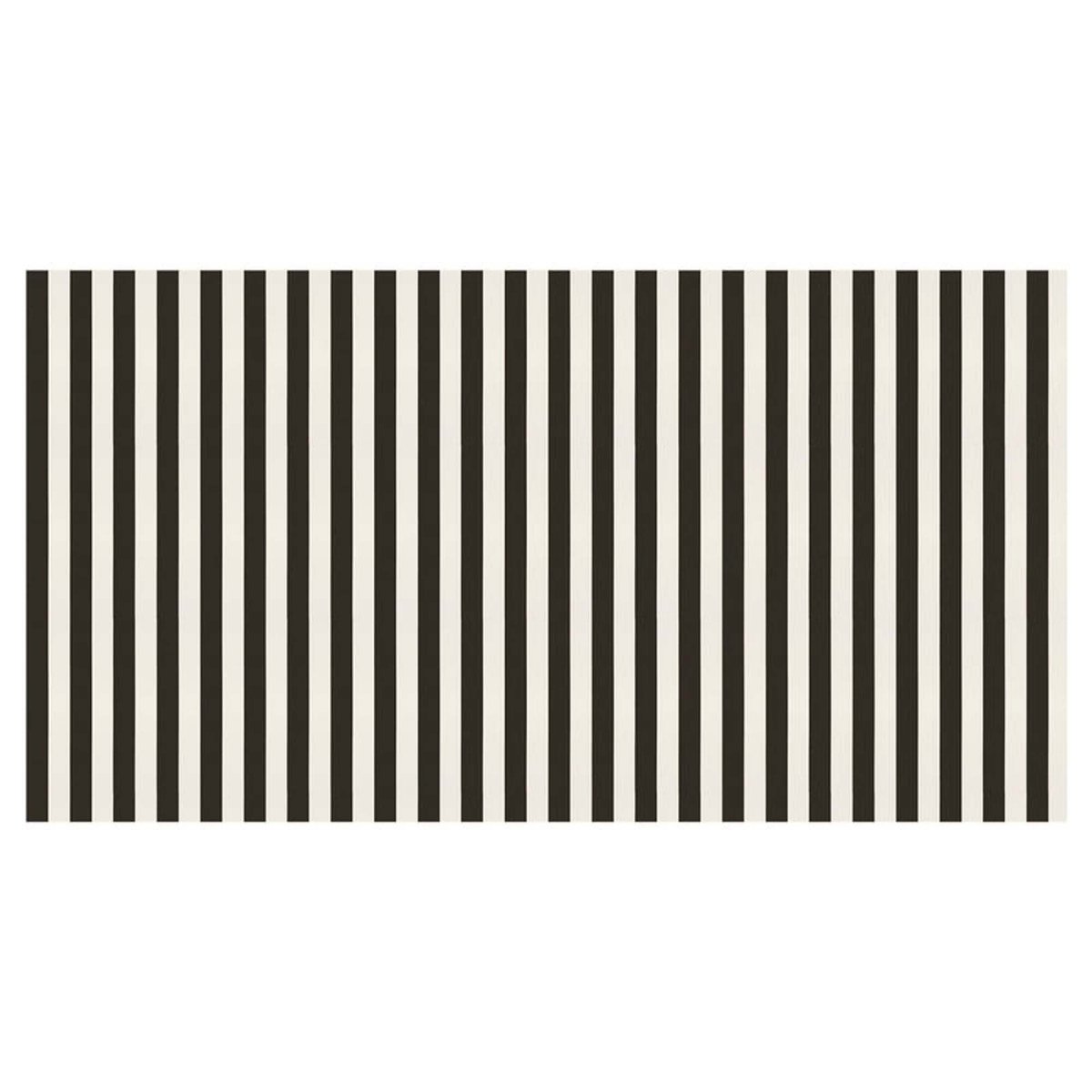 MERI MERI Halloween Mod Pattern Rectangular Paper Table Cover, Black Striped, 102 x 54 Inches, 1 Count 636997293479