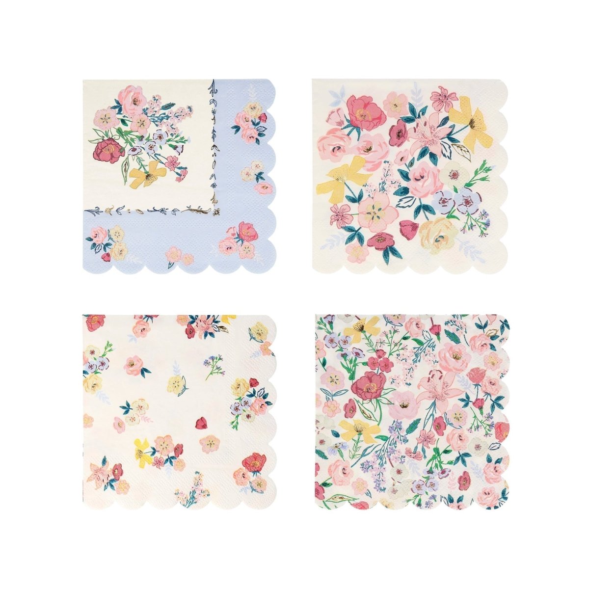 Meri Meri Kids Birthday English Garden Large Lunch Napkins, 16 Count