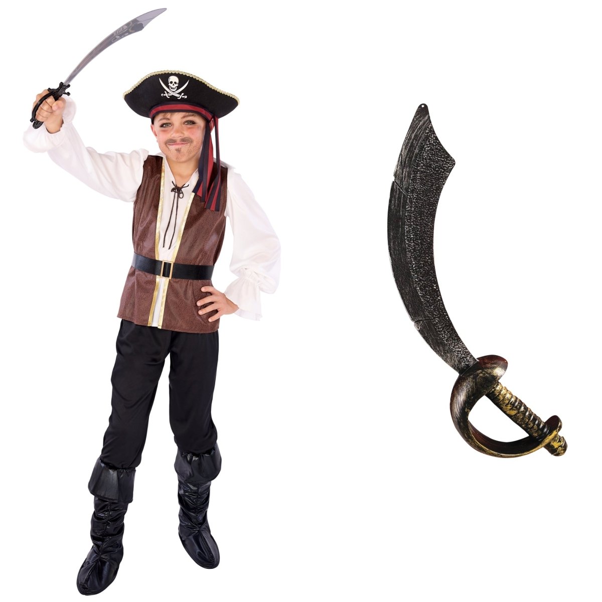 PARTY EXPERT Captain of the Sea Costume Kit for Kids