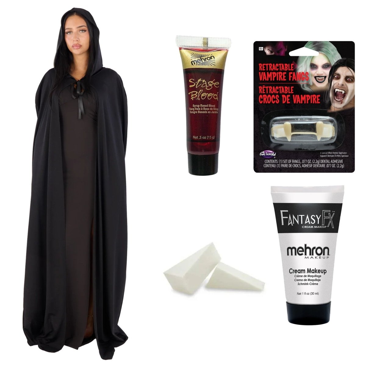 PARTY EXPERT Costume Accessories Vampire Costume Accessory Kit for Adults 737706270