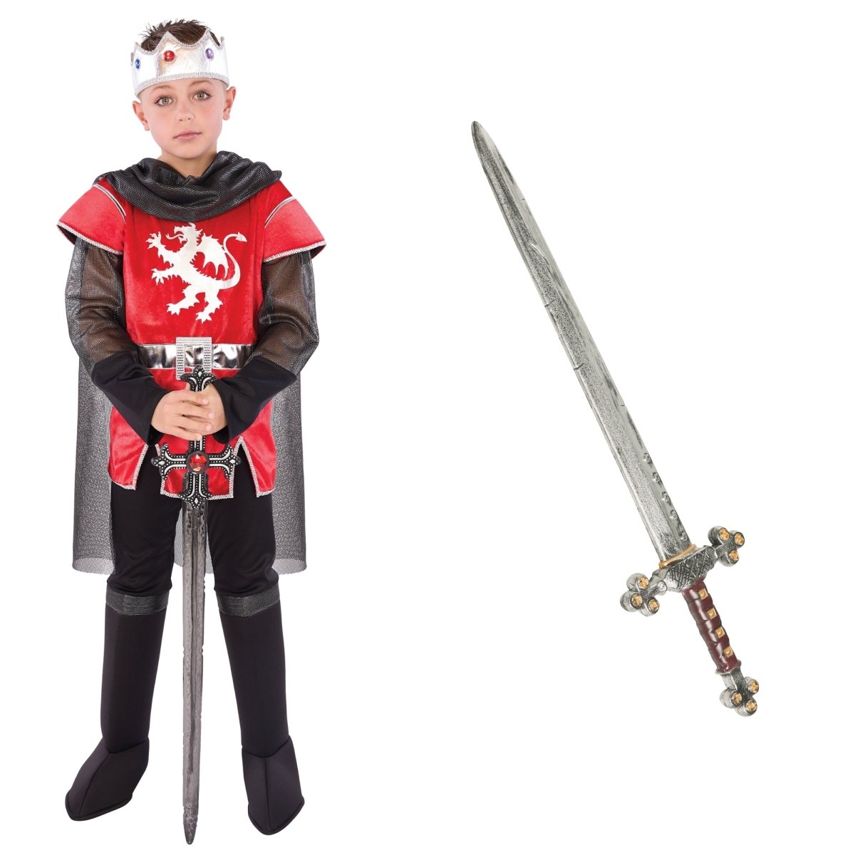 PARTY EXPERT Royal Knight Costume Kit for Kids