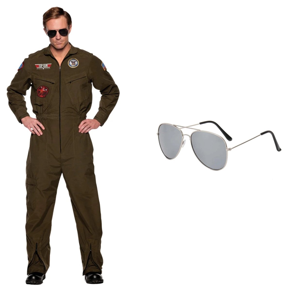 PARTY EXPERT Top Gun Costume Kit for Adults