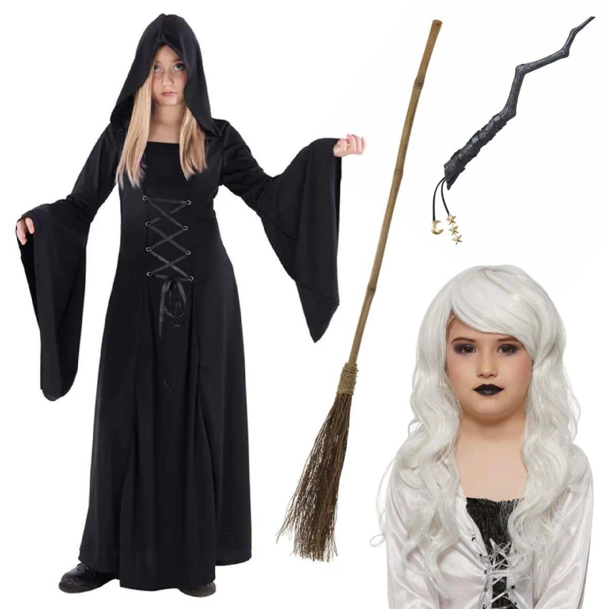 PARTY EXPERT Witch Costume Accessory Kit for Kids