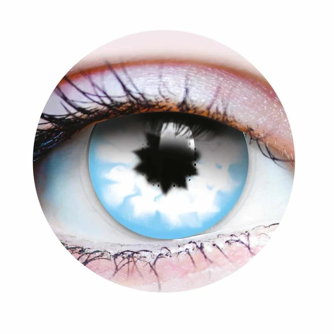 PRIMAL CONTACT LENSES Costume Accessories PRIMAL® Night King - White and Blue Coloured Contact Lenses, 3 months usage 628153229675