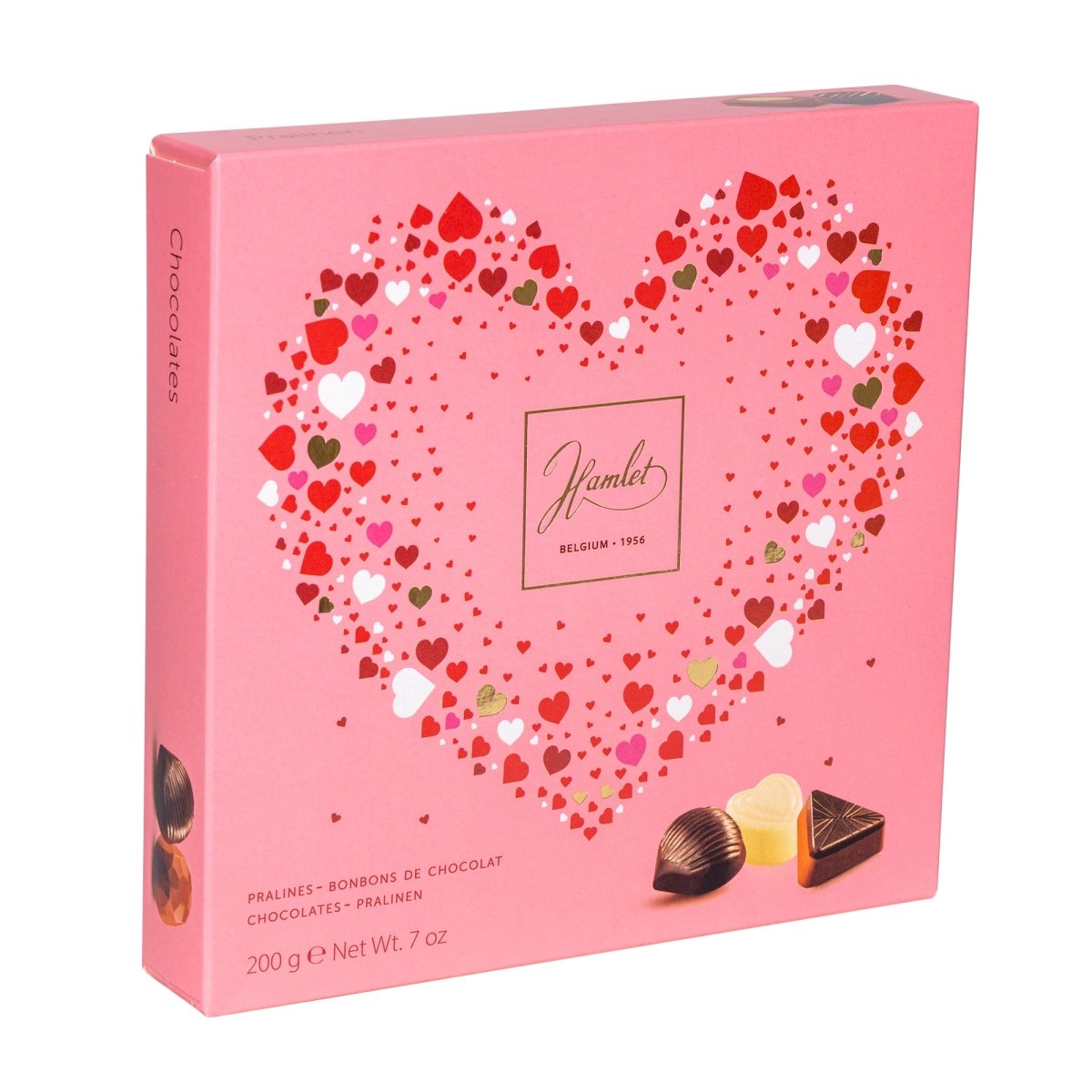 REGAL CONFECTION INC. Valentine's Day Box of Assorted Chocolate Praline, 200g, 1 Count 54002650422022