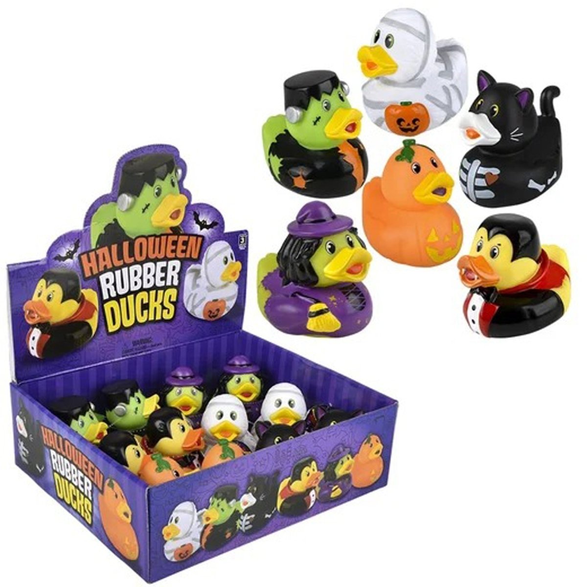 RHODE ISLAND NOVELTY Halloween Halloween Rubber Duckies, Assortment, 1 Count 097138958211