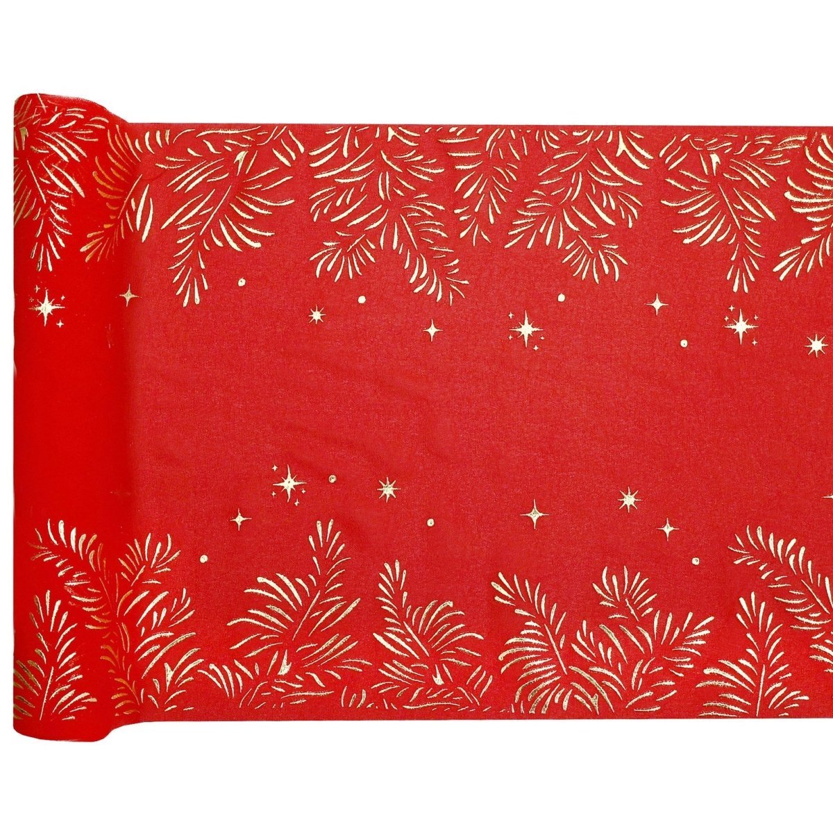 SANTEX Christmas Gold Leaves Christmas Table Runner, 98 Inches, 1 Count 3660380115373