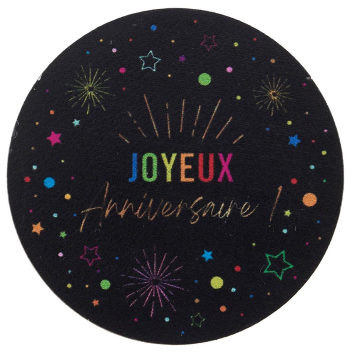 SANTEX General Birthday Black "Joyeux Anniversaire" Table Scatter, 10 Count 3660380113652