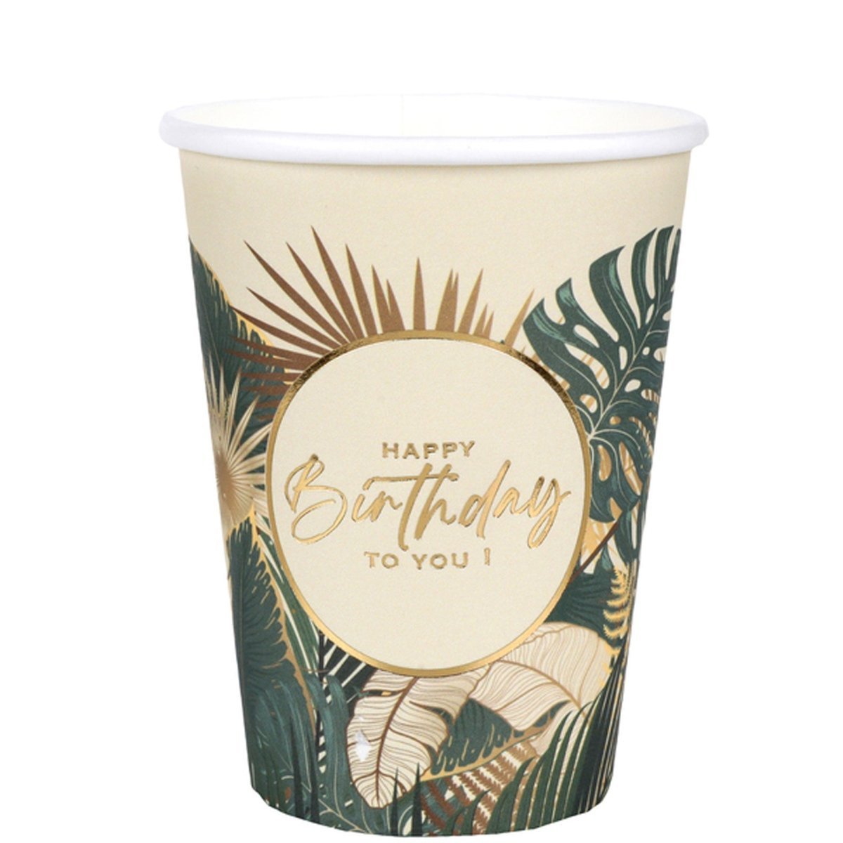 SANTEX General Birthday Jungle Birthday Paper Cups, 9 Oz, 10 Count 3660380102496