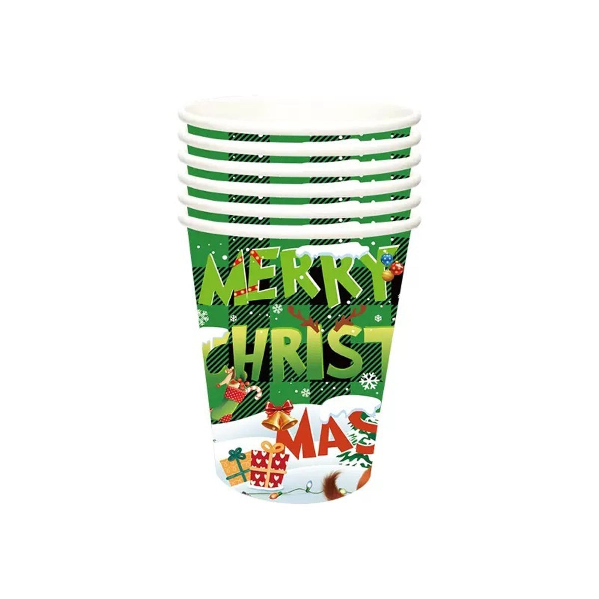 Shaoxing Keqiao Chengyou Textile Co.,Ltd Christmas Grinch Paper Cups, 9 Oz, 10 Count 840482505149
