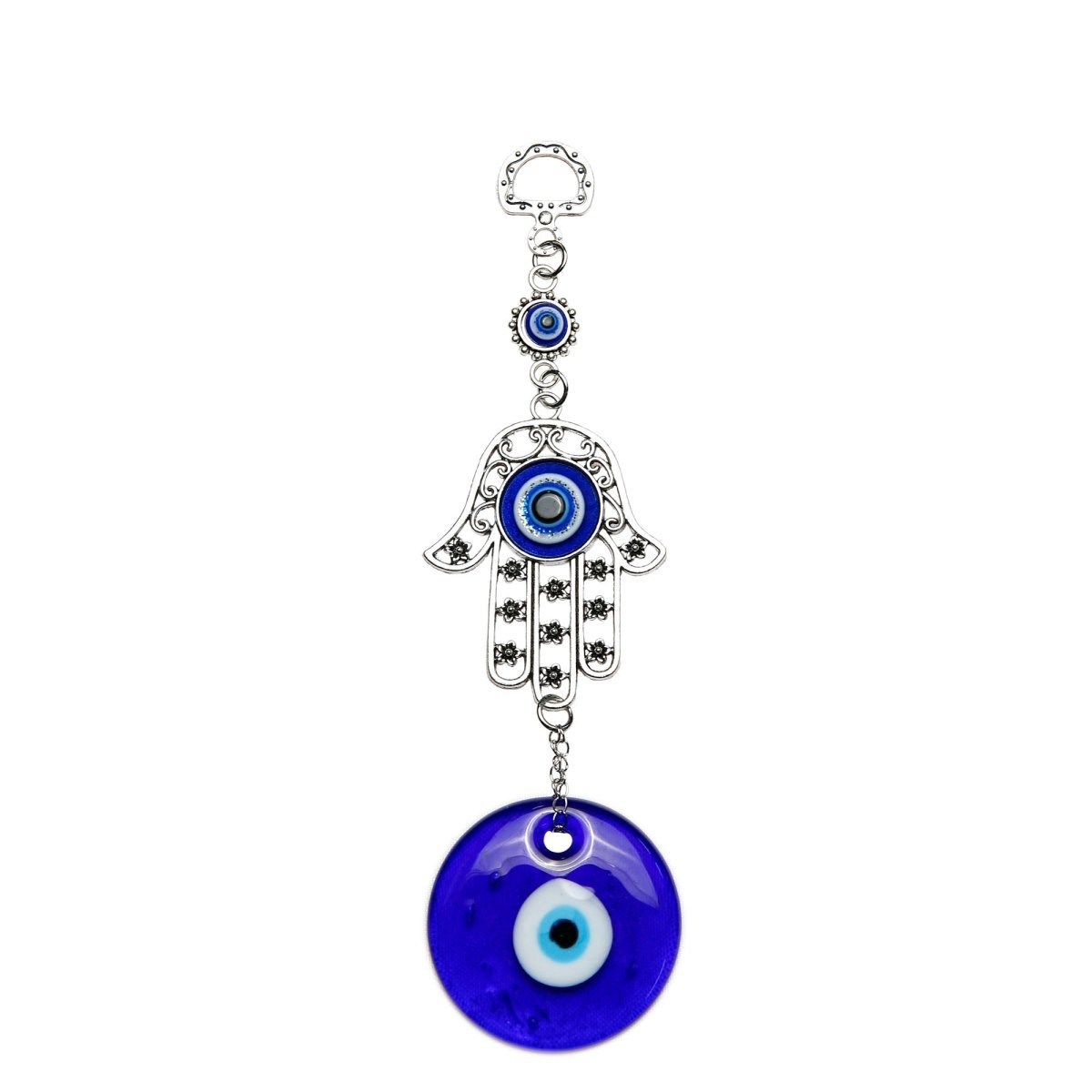 Shaoxing Keqiao Chengyou Textile Co.,Ltd Eid Hamsa and Evil Eye Hanging Wall Decoration, 6 Inches, 1 Count 810120717890