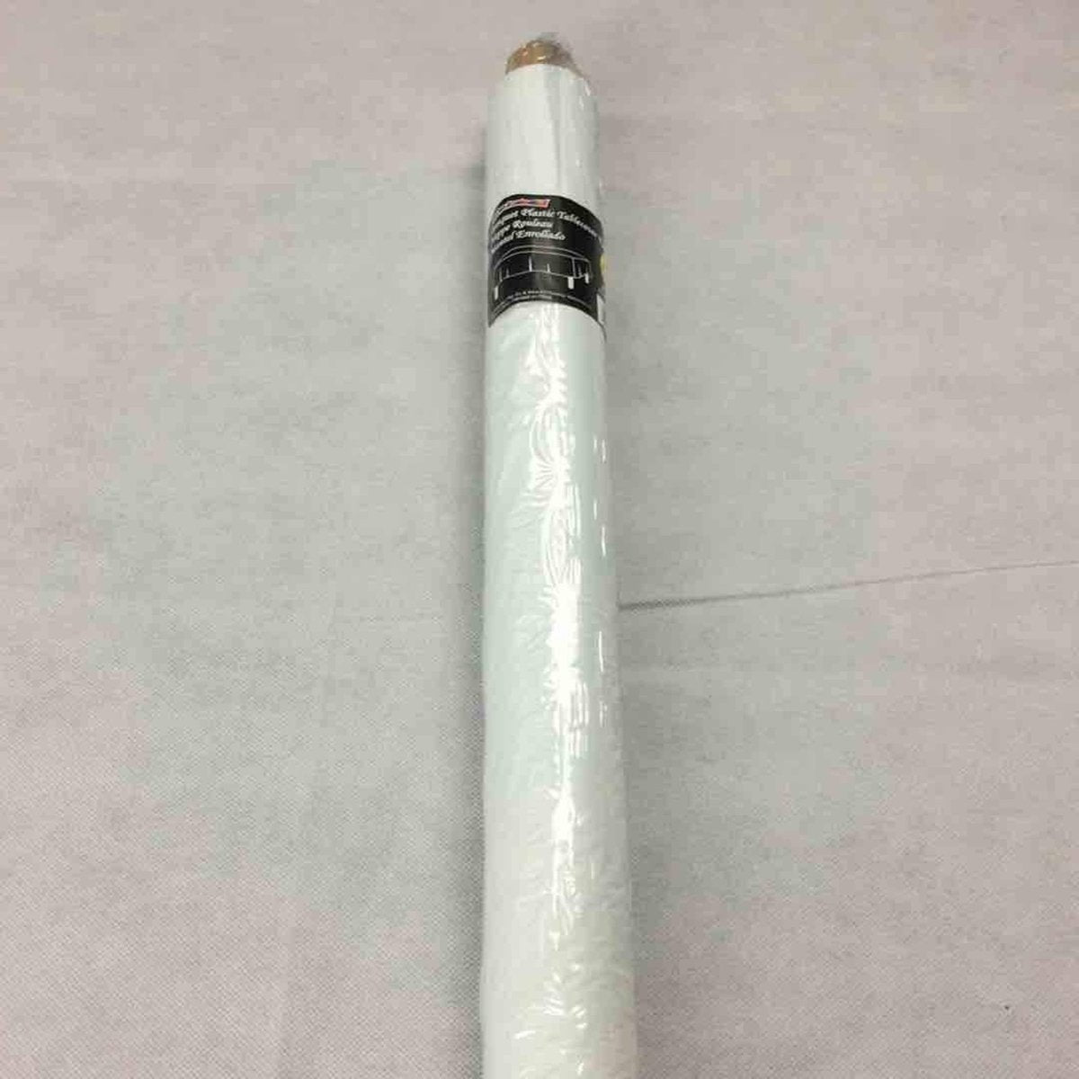 SIU & SONS INT'L TRADING Disposable-Plasticware Plastic Table Cover Roll, White, 40 x 1200 Inches, 1 Count 801362511780