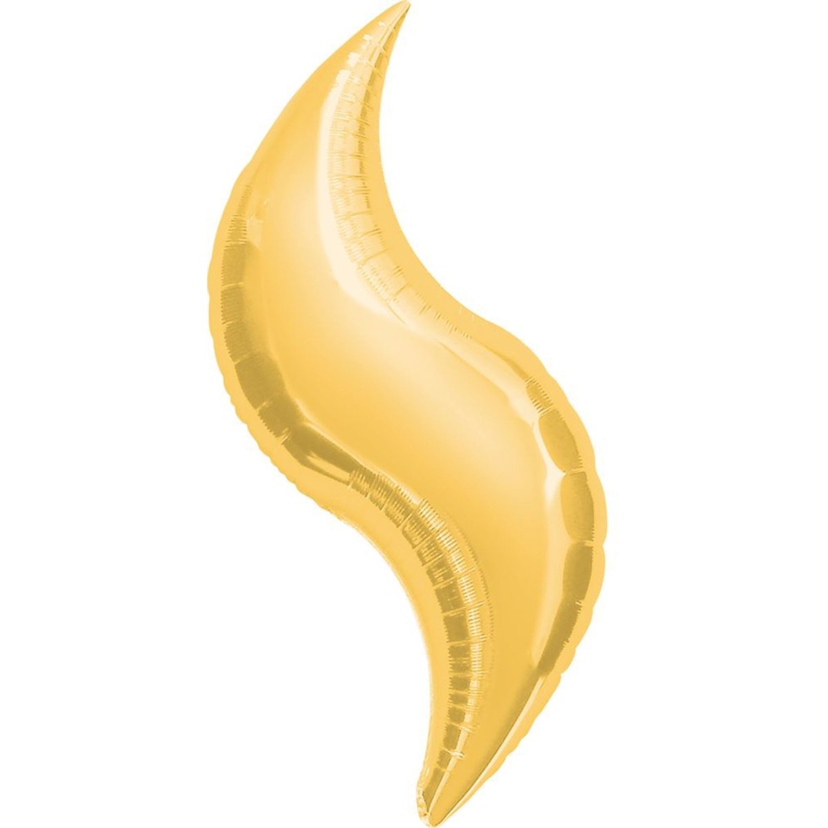 SKS NOVELTY CO LTD Balloons Curve Gold Supershape Foil Balloon, 42 Inches, 1 Count 026635161459
