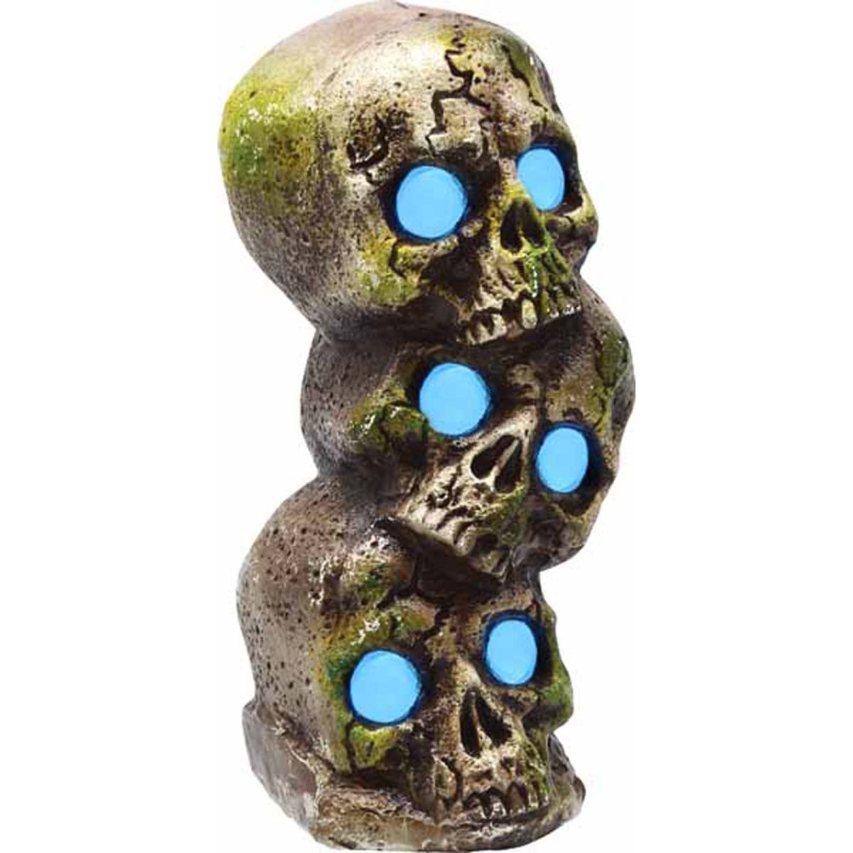 SUNSTAR INDUSTRIES Halloween Swampy Skull Stack With LED, 13 Inches, 1 Count