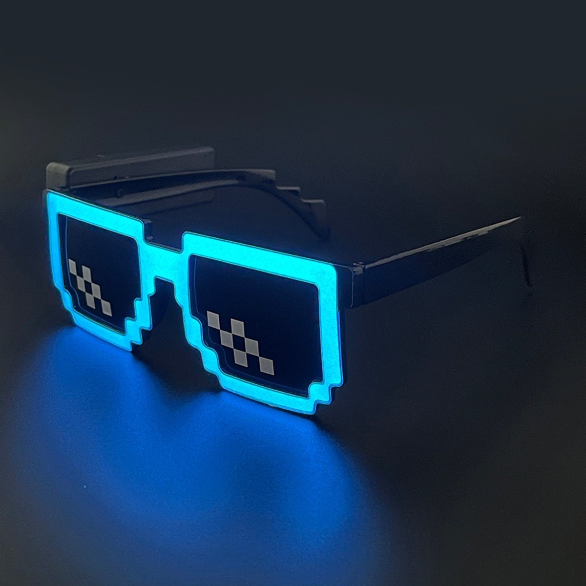 Taizhou Two Circles Trading Co. Ltd. Costume Accessories Blue LED Neon Sunglasses for Adults 810120719276