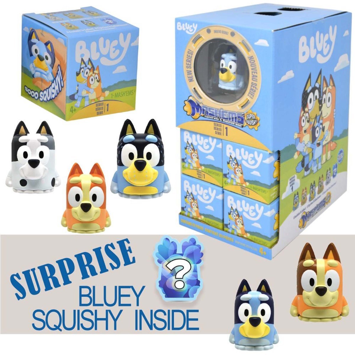 U.P.D. INC Impulse Buying Bluey Squishy Figure Mystery Bag, Assortment, 1 Count 885561521832