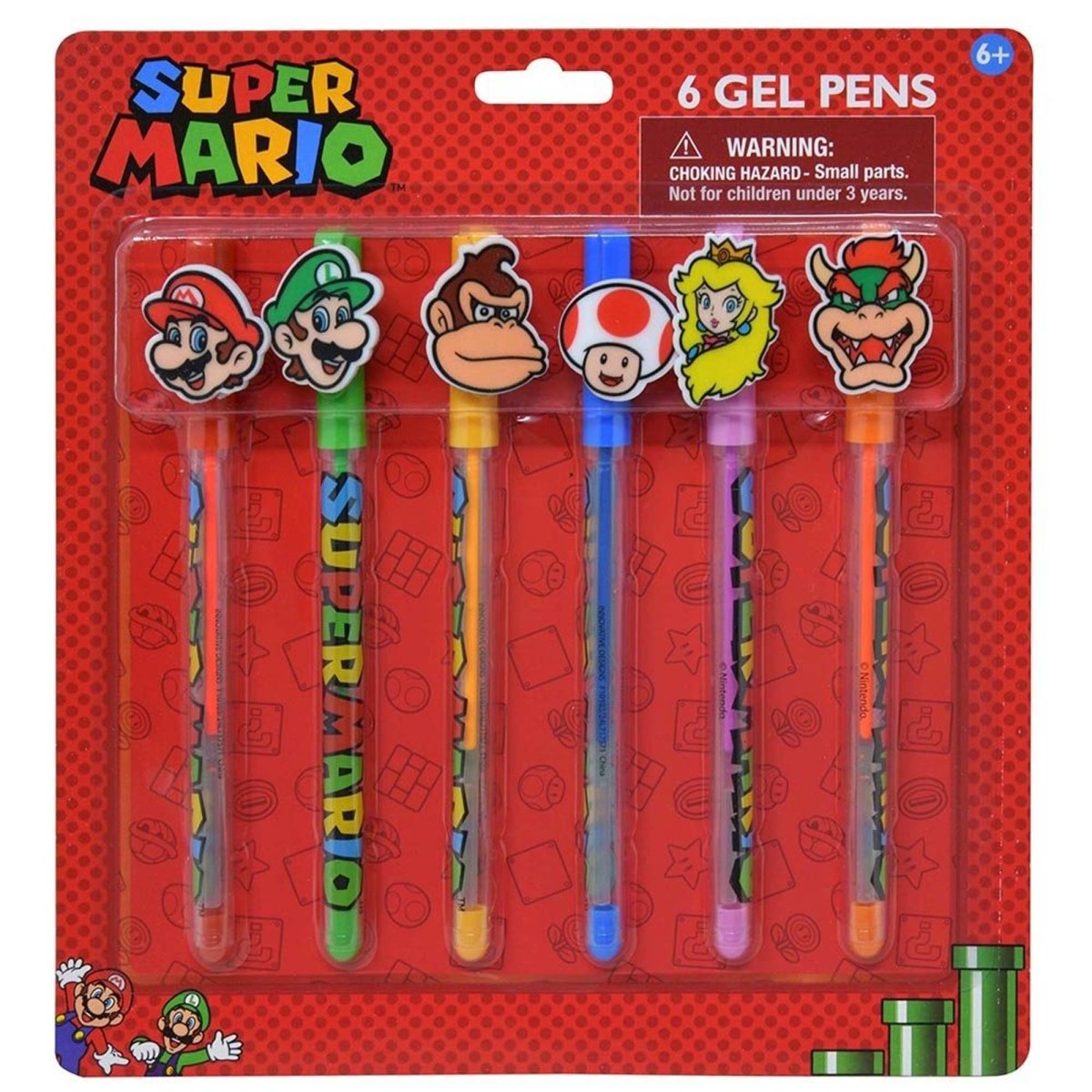 U.P.D. INC Impulse Buying Super Mario Gel Pens, 6 Count 191537175719