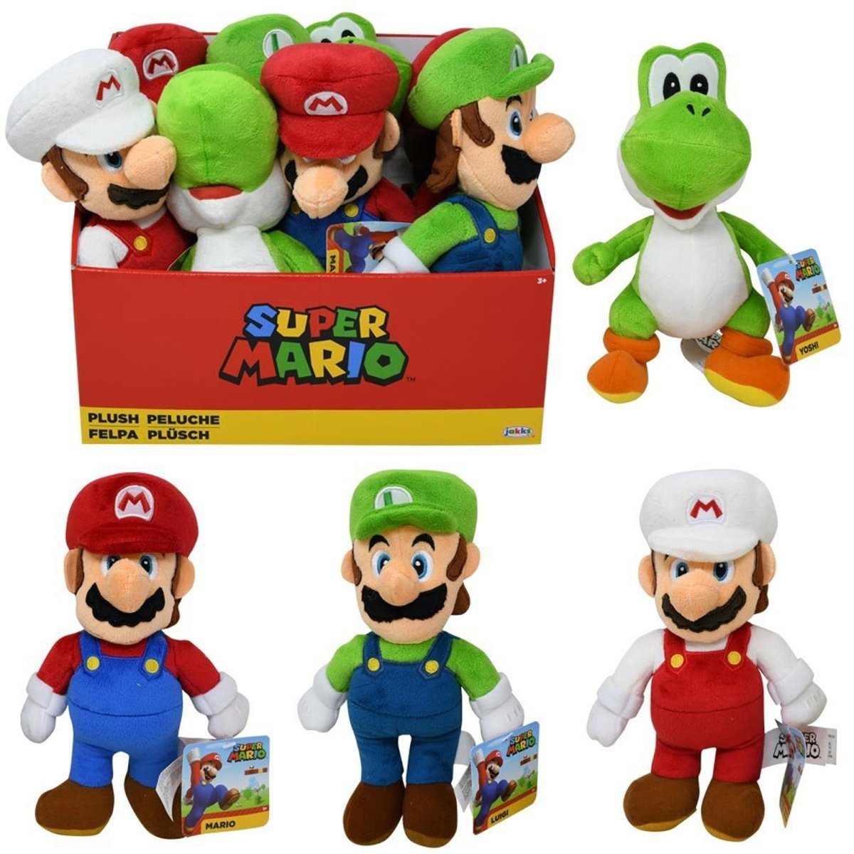 U.P.D. INC Plushes Super Mario Plush, 9 Inches, Assortment, 1 Count 192995409477