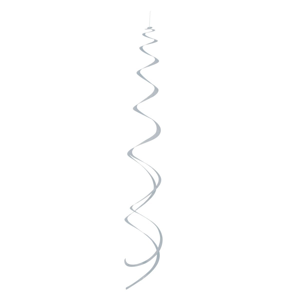 UNIQUE PARTY FAVORS Decorations Silver Hanging Swirl Decorations, 26 Inches, 8 Count 011179632749