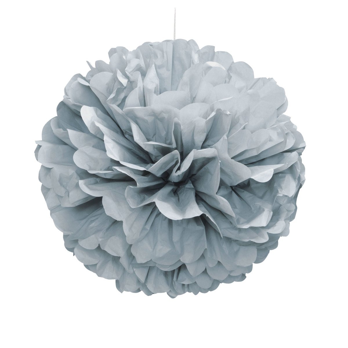UNIQUE PARTY FAVORS Decorations Silver Puff Hanging Decoration, 16 Inches, 1 Count 011179632046