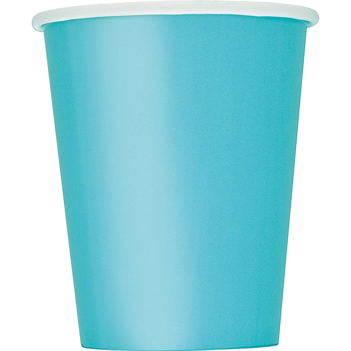 UNIQUE PARTY FAVORS Disposable-Plasticware Caribbean Blue Paper Cups, 9 Oz, 8 Count 011179468560