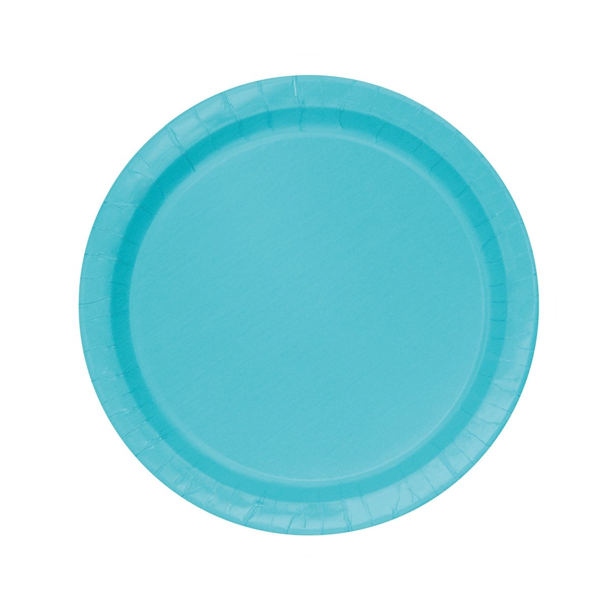 UNIQUE PARTY FAVORS Disposable-Plasticware Caribbean Blue Small Round Dessert Paper Plates, 7 Inches, 8 Count 011179468546