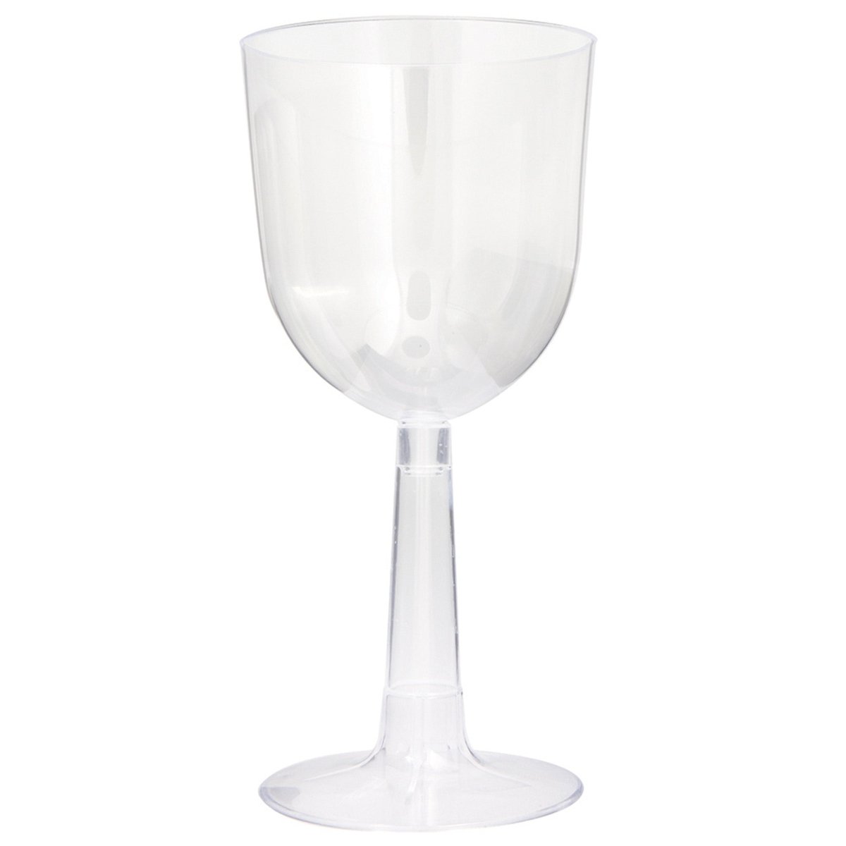 UNIQUE PARTY FAVORS Disposable-Plasticware Clear Plastic Wine Glasses, 12 Oz, 4 Count 011179494309