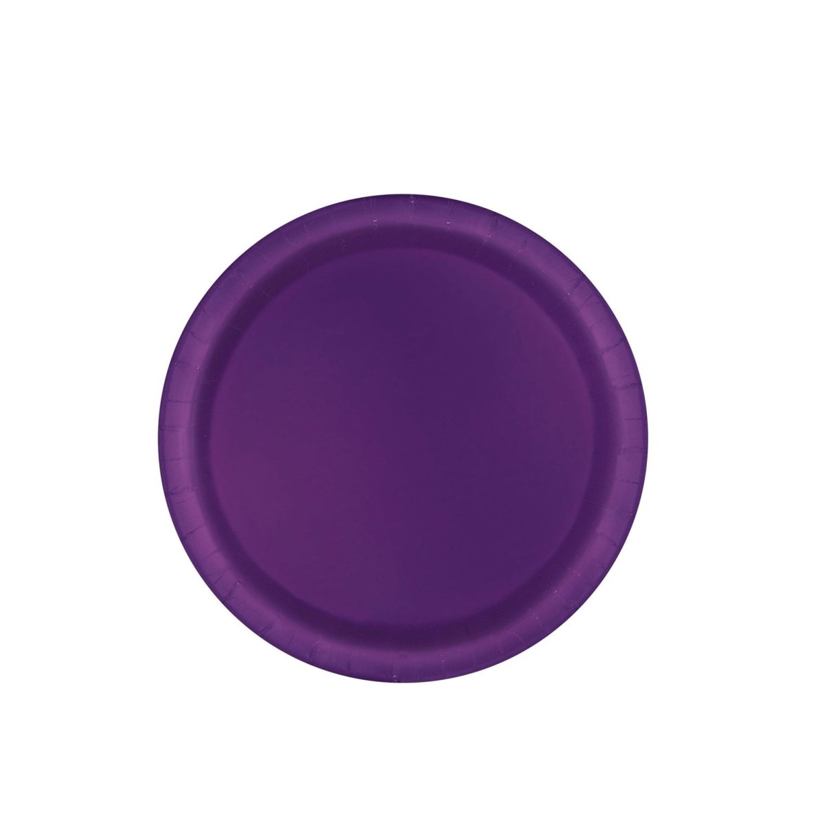 UNIQUE PARTY FAVORS Disposable-Plasticware Deep Purple Small Round Dessert Plastic Plates, 7 Inches, 20 Count 011179330447